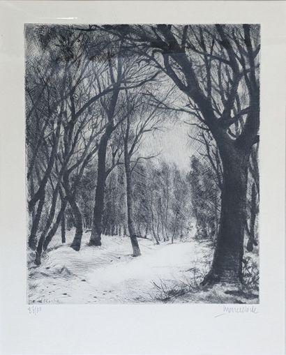 Marcel ROCHE (1890-1959) : CLAIRIERE ENNEIGEE....