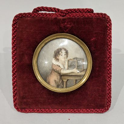 Miniature ronde enfant à la cage d'oiseau,...
