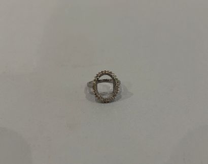 Silver (800) ring setting, oval shape, the...