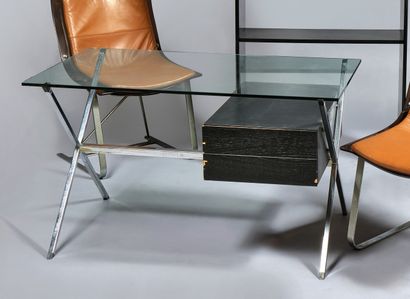 Franco ALBINI (1905-1977). Bureau à piètement...