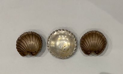Set of silver table ashtrays (800 and 925):...