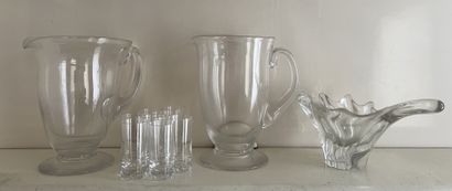 DAUM France. Set: - molded crystal 