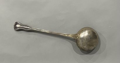 Silver ladle (925), the end of the handle...