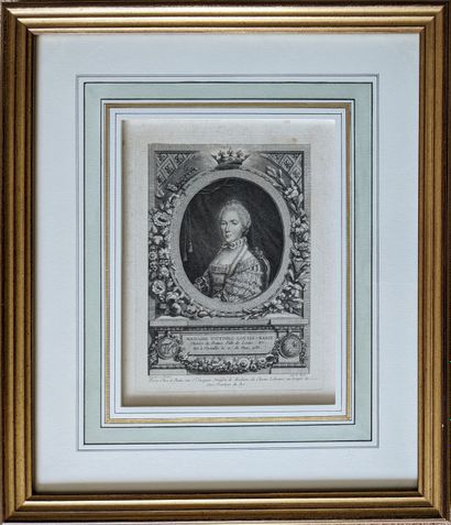 Ensemble : Portrait de Madame Victoire. Eau-forte...