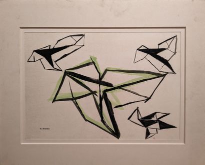 Ecole MODERNE : COCOTTES EN PAPIER. Encre...