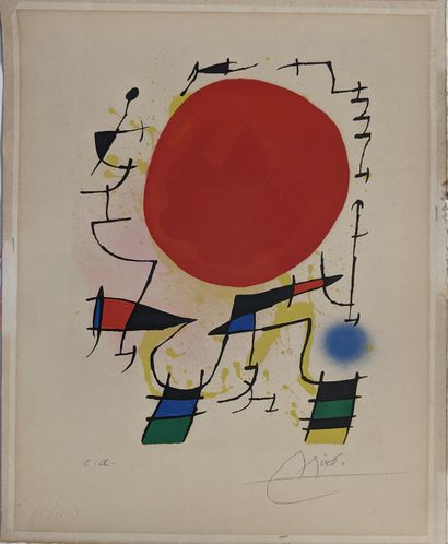 Joan MIRO (1893-1983) : SANS-TITRE (Soleil...
