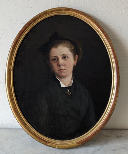 Gabriel BIESSY (1854-1935) : JEUNE FILLE...