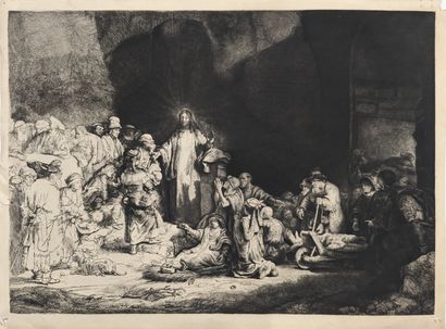 D'après Rembrandt : Autoportrait appuyé,...