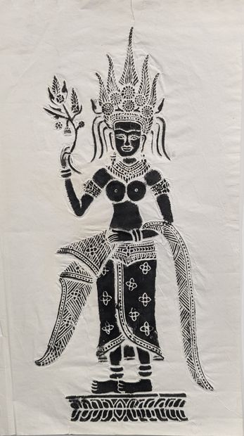 Thaïlande, XXe siècle. Cinq estampes sur...