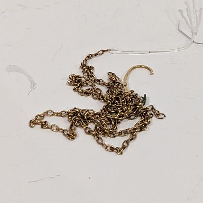 Fragment de chaîne et débris de dormeuse...