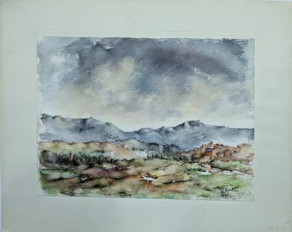 Claire GUIBERT (1924-2018) : FLEURS - PAYSAGE....