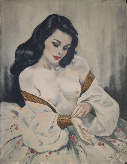Yves DIEY (1892-1984) : JEUNE FEMME A LA...