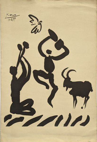 Pablo PICASSO (1881-1973), d'après : MUSICIEN,...