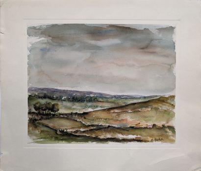 Claire GUIBERT (1924-2018) : FLEURS - PAYSAGE....