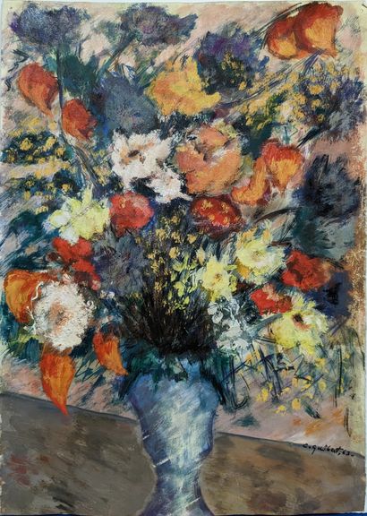 Claire GUIBERT (1924-2018) : FLEURS - PAYSAGE....