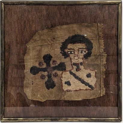 Deux fragments de broderie dans le goût copte,...