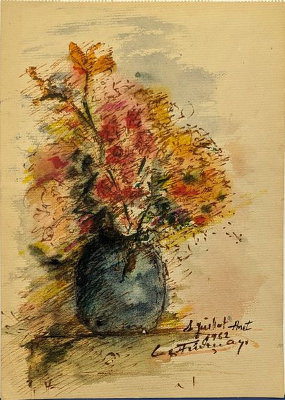 Léonid FRIDMAN (1908-1979) : BOUQUET DE FLEURS....