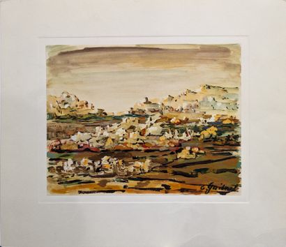 Claire GUIBERT (1924-2018) : FLEURS - PAYSAGE....