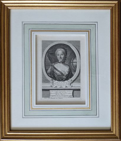 Ensemble : Portrait de Madame Victoire. Eau-forte...