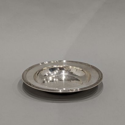 Assiette à bouillie en argent (925), l'aile...