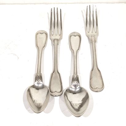 Two pieces of silver flatware (925), filet...