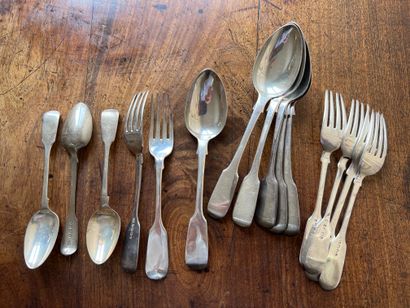 English silver flatware set (800), uniplat...