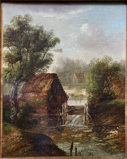 Charles MORRIS (20th century) : PAYSAGE A...