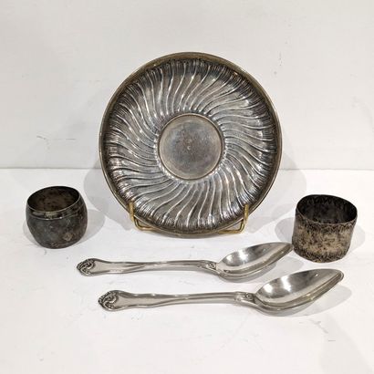 Silver (925): two entremets spoons, the handle...