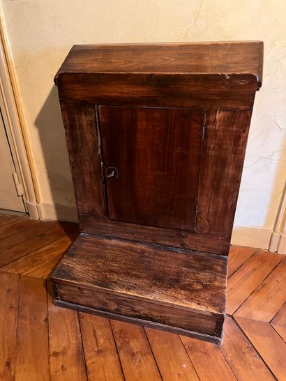 Oratory cabinet in natural patinated wood,...