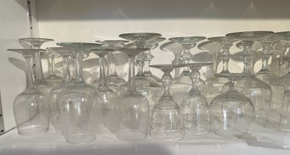 Brandy glass handles, some crystal, some...