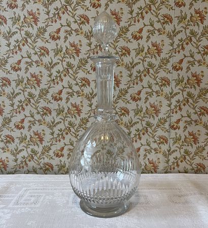 Crystal decanter with cut decoration, the...