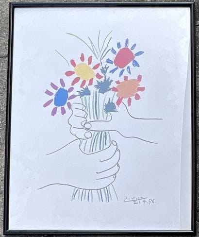 Lot: Poster after PICASSO: BOUQUET A DEUX...