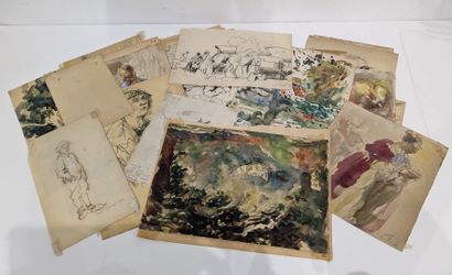 René THOMSEN (1897-1976): set of drawings...
