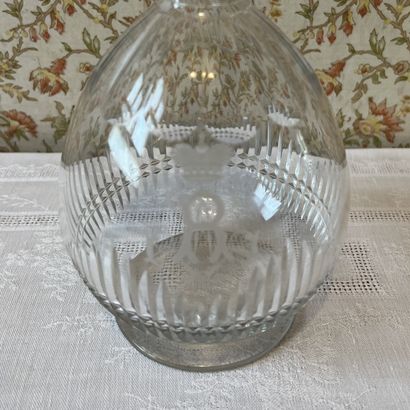 Crystal decanter with cut decoration, the...