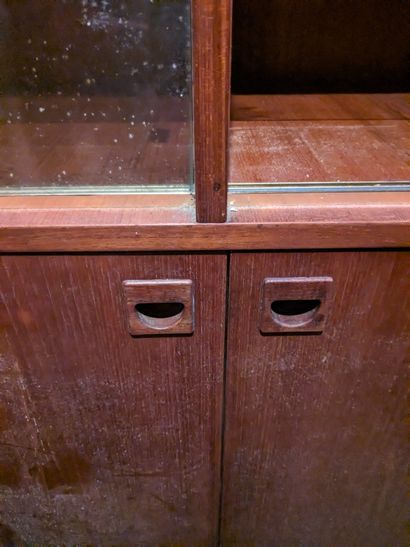André MONPOIX (1925-1976). Three-bay veneered...