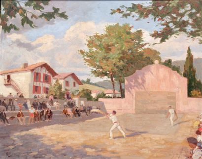 Raoul SERRES (1881-1971) : JOUEURS DE PELOTE...
