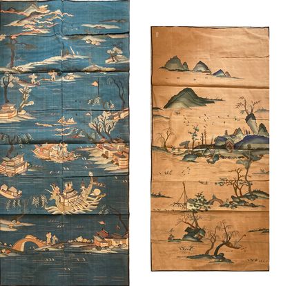 CHINE - XXe siècle. Ensemble de deux pièces...