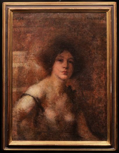 Eugène VIDAL (1850-1908) : PORTRAIT DE FEMME...