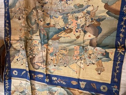 CHINE - XXe siècle. Ensemble de deux grands...