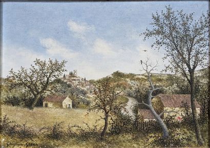 Maurice GHILION-GREEN (1913-1984) : PAYSAGE....