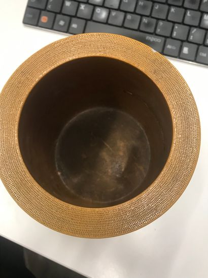 CHINE - XIXe siècle. Pot à pinceaux bitong...