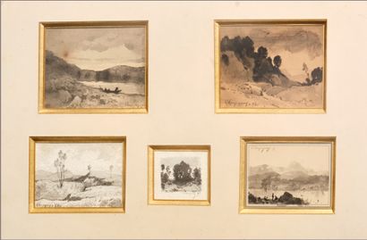 Henri HARPIGNIES (1819-1916) : PAYSAGES....
