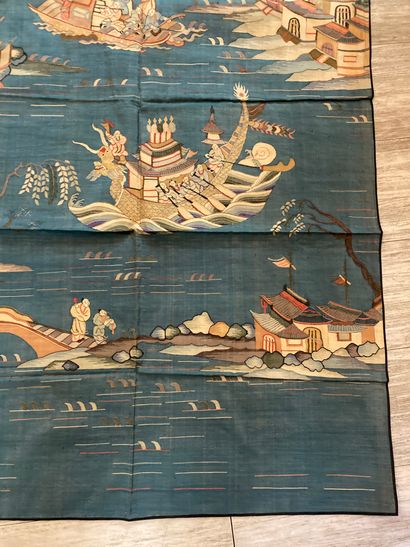 CHINE - XXe siècle. Ensemble de deux pièces...