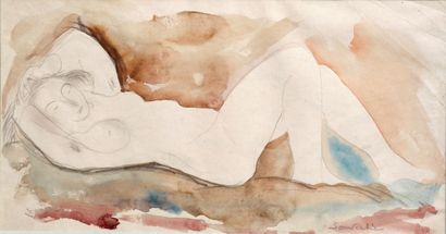 Jean SOUVERBIE (1891-1981) : MODELE ALLONGE....