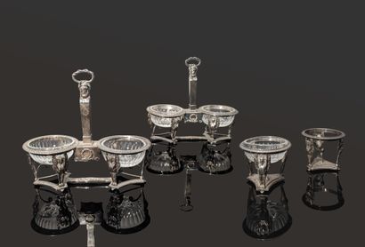 Garniture de table en argent (925) comprenant...