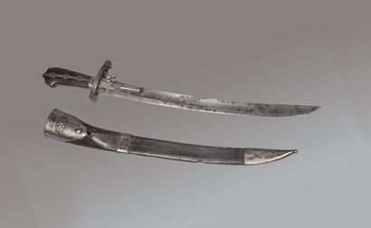 Important couteau pistolet à percussion de...