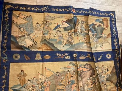 CHINE - XXe siècle. Ensemble de deux grands...