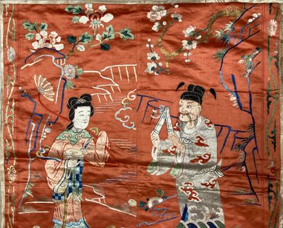 CHINE - XIXe siècle. Ensemble de deux pièces...