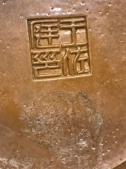 CHINE - XIXe siècle. Pot à pinceaux bitong...