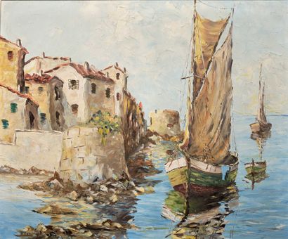 Charles CERMAK (1877-1966) : BATEAUX DE PECHE,...